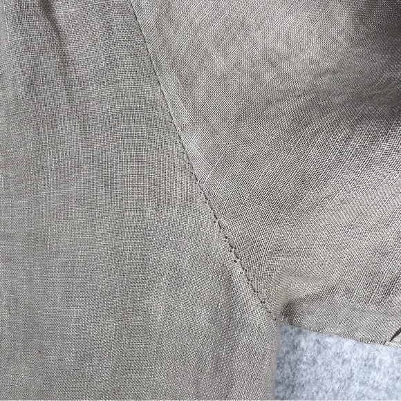 Lungo L’arno Womens Linen Dress Size Small Lace Off the Shoulder Tie Sleeves - Picture 7 of 12